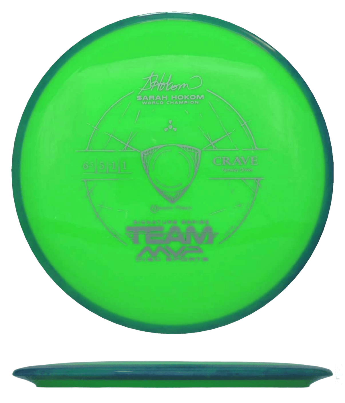 174g - Lime w/ Blue Green Marble Rim (Silver) Neutron Axiom Crave - Skyline Disc Golf