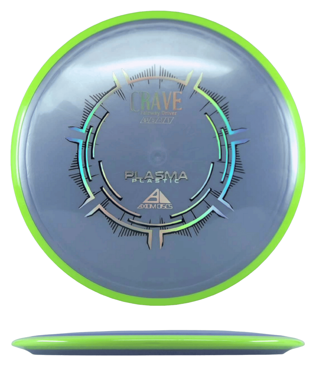 Axiom Crave Axiom Crave - Plasma / 165g - Lavender Blue-ish w/ Chartreuse Rim (Chrome) - Skyline Disc Golf