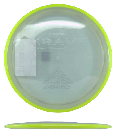 Axiom Crave Axiom Crave - Proton / 157g - Clear w/ Yellow Rim (White) - Skyline Disc Golf