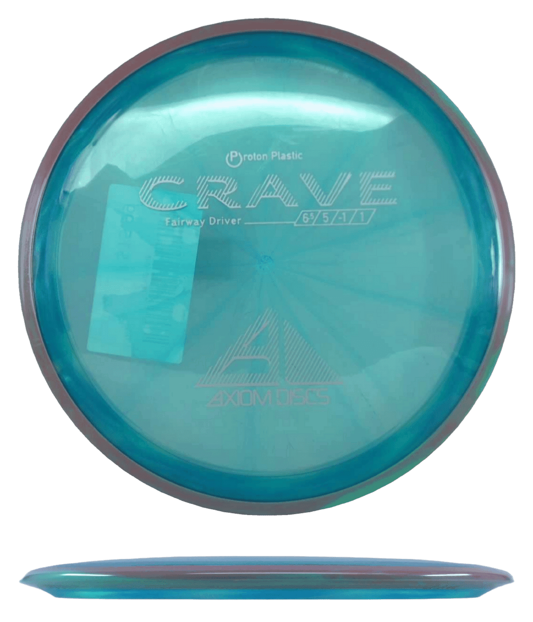 Axiom Crave Axiom Crave - Proton / 166g - Blue w/ Teal/Mauve Marble Rim (White) - Skyline Disc Golf