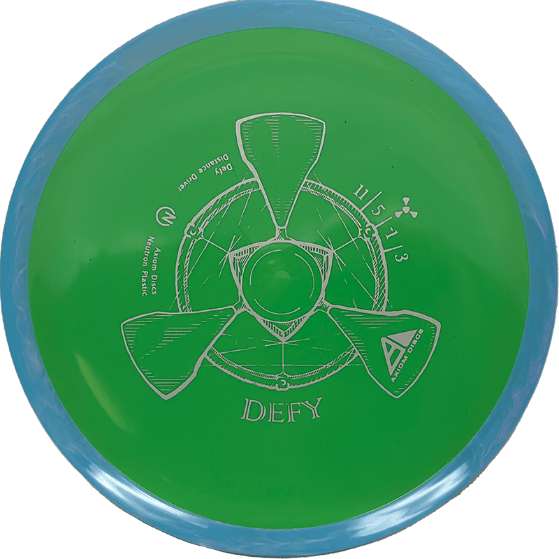 Axiom Defy - Neutron / 166g - Lime w/ Sky Blue Rim (Gray)