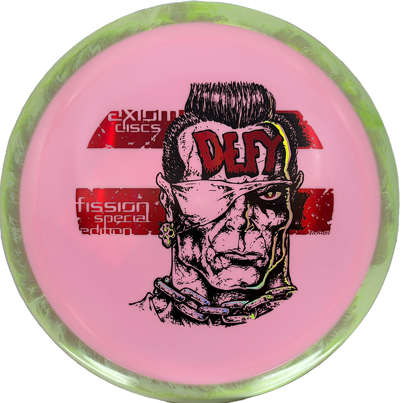 Axiom Defy Axiom Defy - Fission - Special Edition / 167g - Pink w/ Mustard Marble Rim (Special Edition) - Skyline Disc Golf