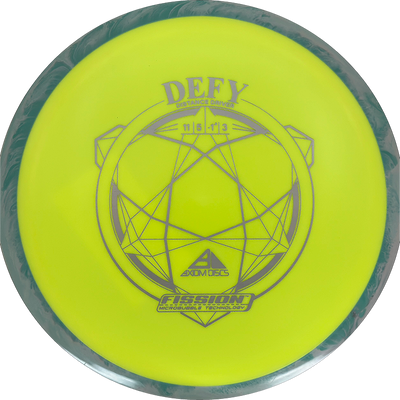 Axiom Defy Axiom Defy - Fission / 171g - Bright Yellow w/ Gray/Teal Rim (Gray) - Skyline Disc Golf