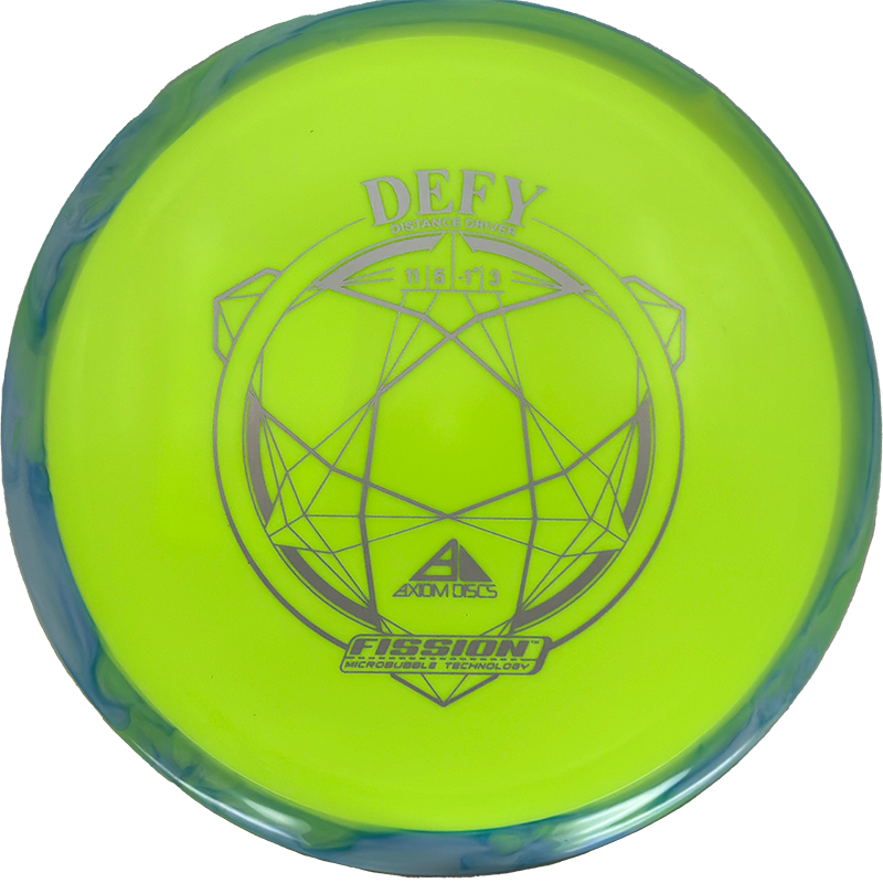 Axiom Defy Axiom Defy - Fission / 152g - Chartreuse w/ Blue Green Marble Rim (Gray) - Skyline Disc Golf