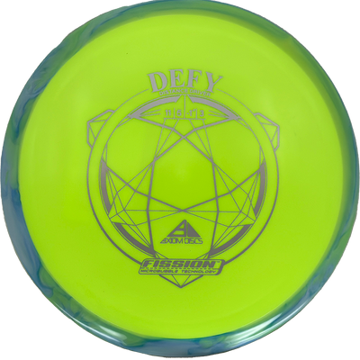 Axiom Defy Axiom Defy - Fission / 152g - Chartreuse w/ Blue Green Marble Rim (Gray) - Skyline Disc Golf