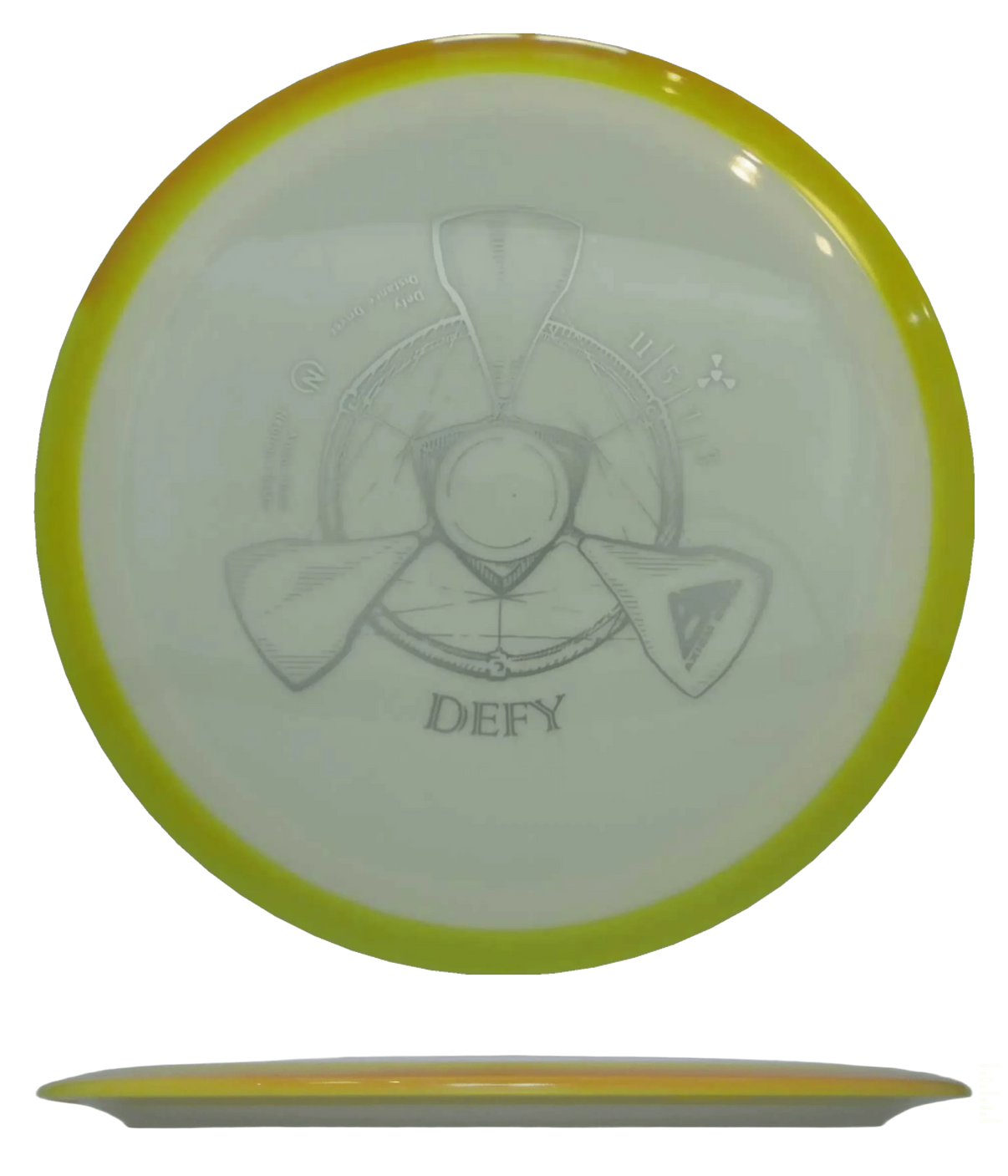 Axiom Defy - Neutron / 168g - White w/ Mustard Rim (Gray) - Skyline Disc Golf