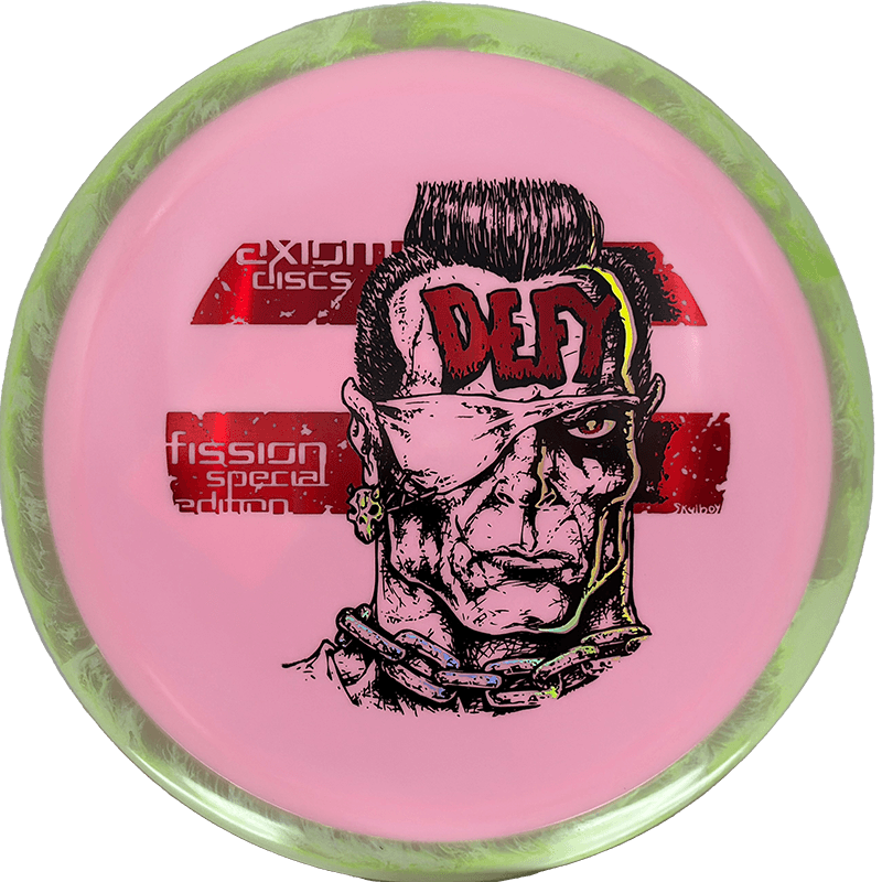 Axiom Defy Axiom Defy - Fission - Special Edition / 167g - Pink w/ Mustard Marble Rim (Special Edition) - Skyline Disc Golf