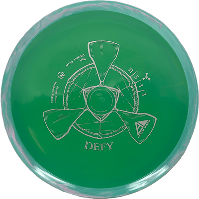 Axiom Defy Axiom Defy - Neutron / 159g - Green w/ Gray Marble Rim Rim (Gray) - Skyline Disc Golf