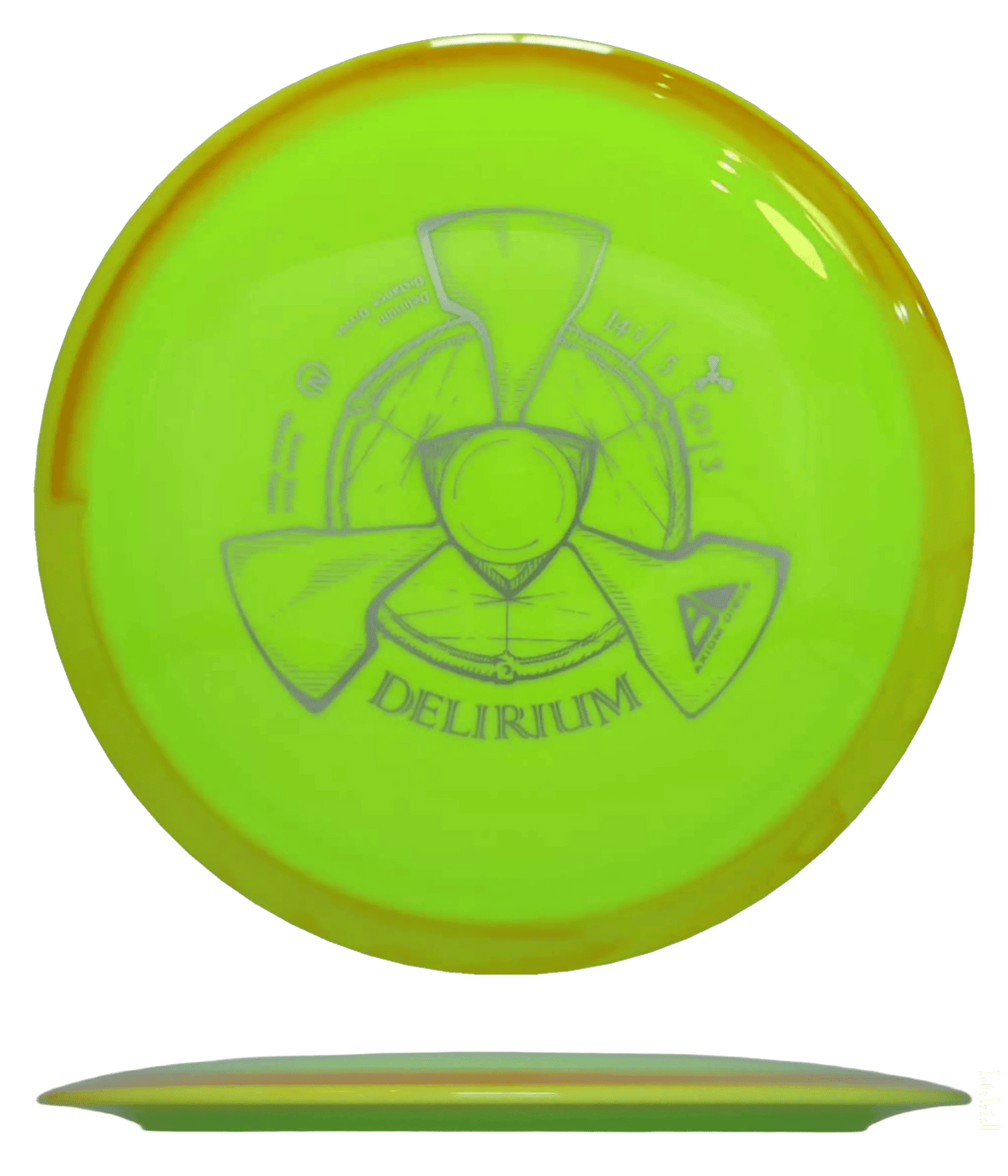 173g - Chartreuse w/ Yellow Marble Rim (Silver) Neutron Axiom Delirium - Skyline Disc Golf