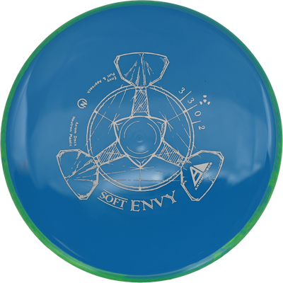 Axiom Envy Axiom Envy - Soft Neutron / 177g - Blue w/ Green Marble Rim (Gray) - Skyline Disc Golf