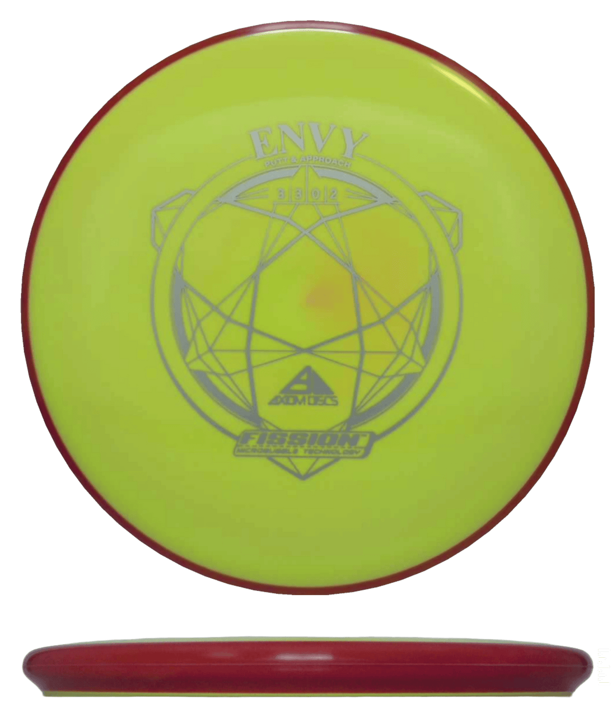 168g - Banana w/ Red Rim (Silver) Fission Axiom Envy - Skyline Disc Golf