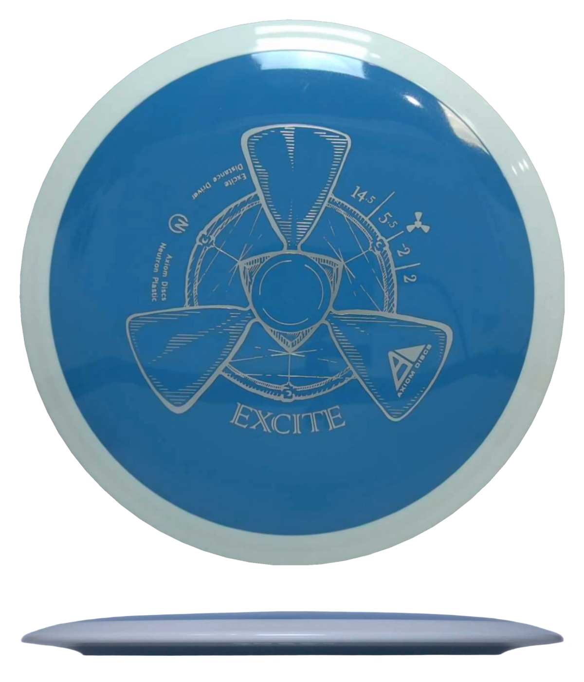 Axiom Excite - Neutron / 175g - Blue w/ White Rim (Silver) - Skyline Disc Golf