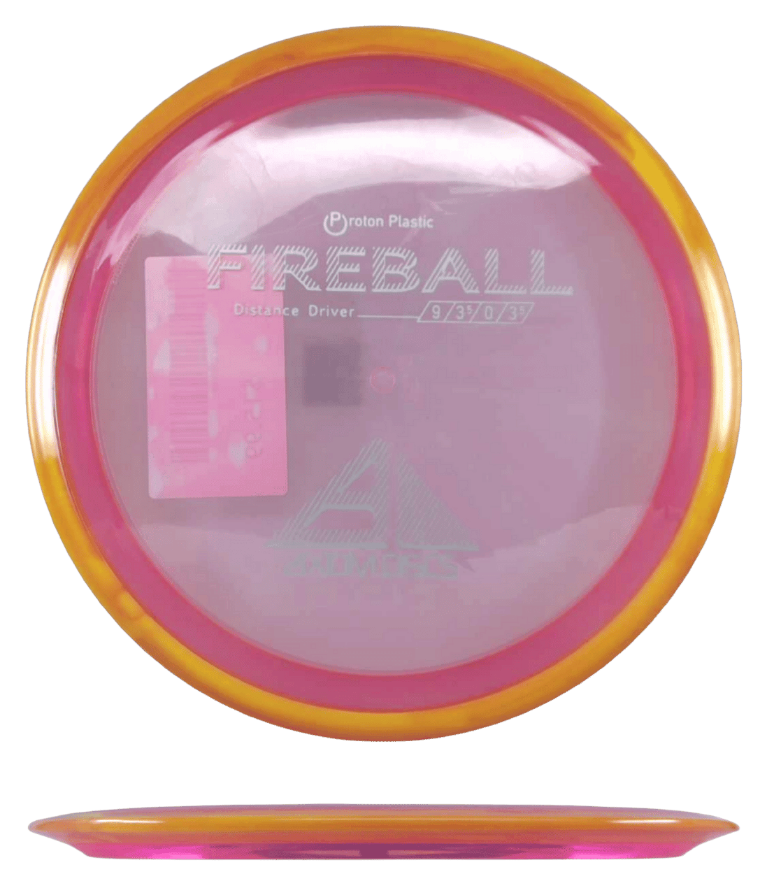 Axiom Fireball Axiom Fireball - Proton / 157g - Soft Pink w/ Orange Marble Rim (White) - Skyline Disc Golf