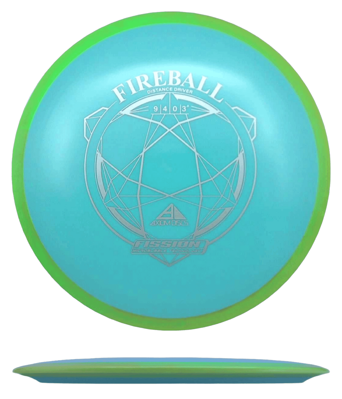 Axiom Fireball Axiom Fireball - Fission / 156g - Mint w/ Yellow Green Marble Rim (Silver) - Skyline Disc Golf