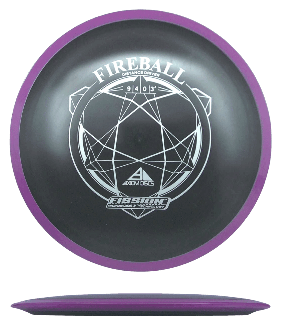 Axiom Fireball Axiom Fireball - Fission / 163g - Black w/ Lavender Rim (Silver) - Skyline Disc Golf