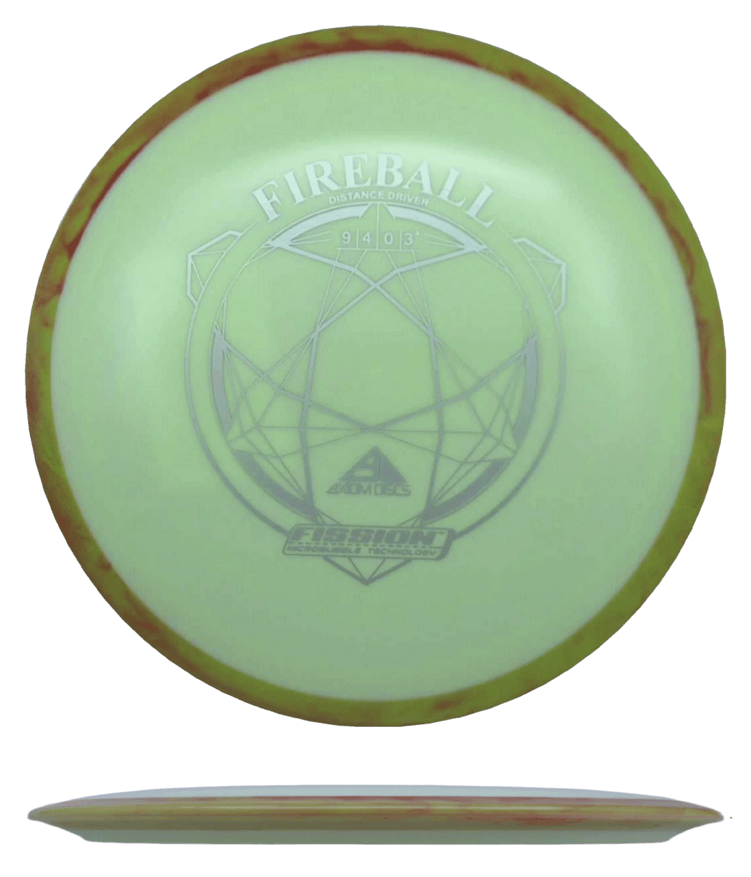 Axiom Fireball Axiom Fireball - Fission / 169g - Lemonade w/ Goldenrod/Red Marble Rim (Silver) - Skyline Disc Golf