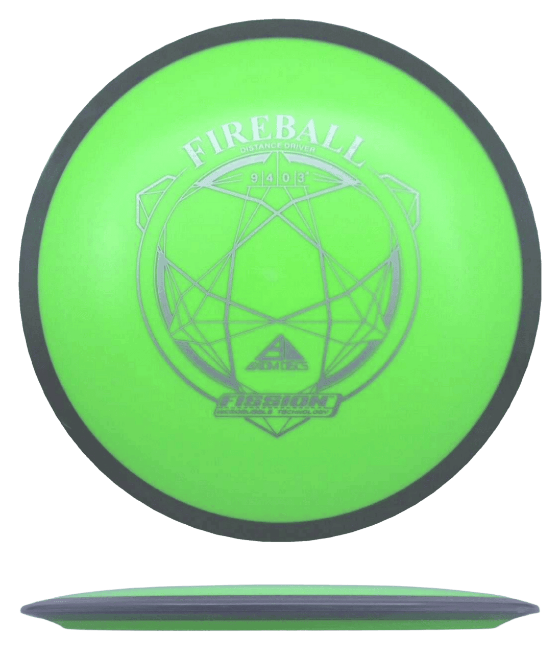 Axiom Fireball Axiom Fireball - Fission / 171g - Chartreuse w/ Gray Rim (Silver) - Skyline Disc Golf