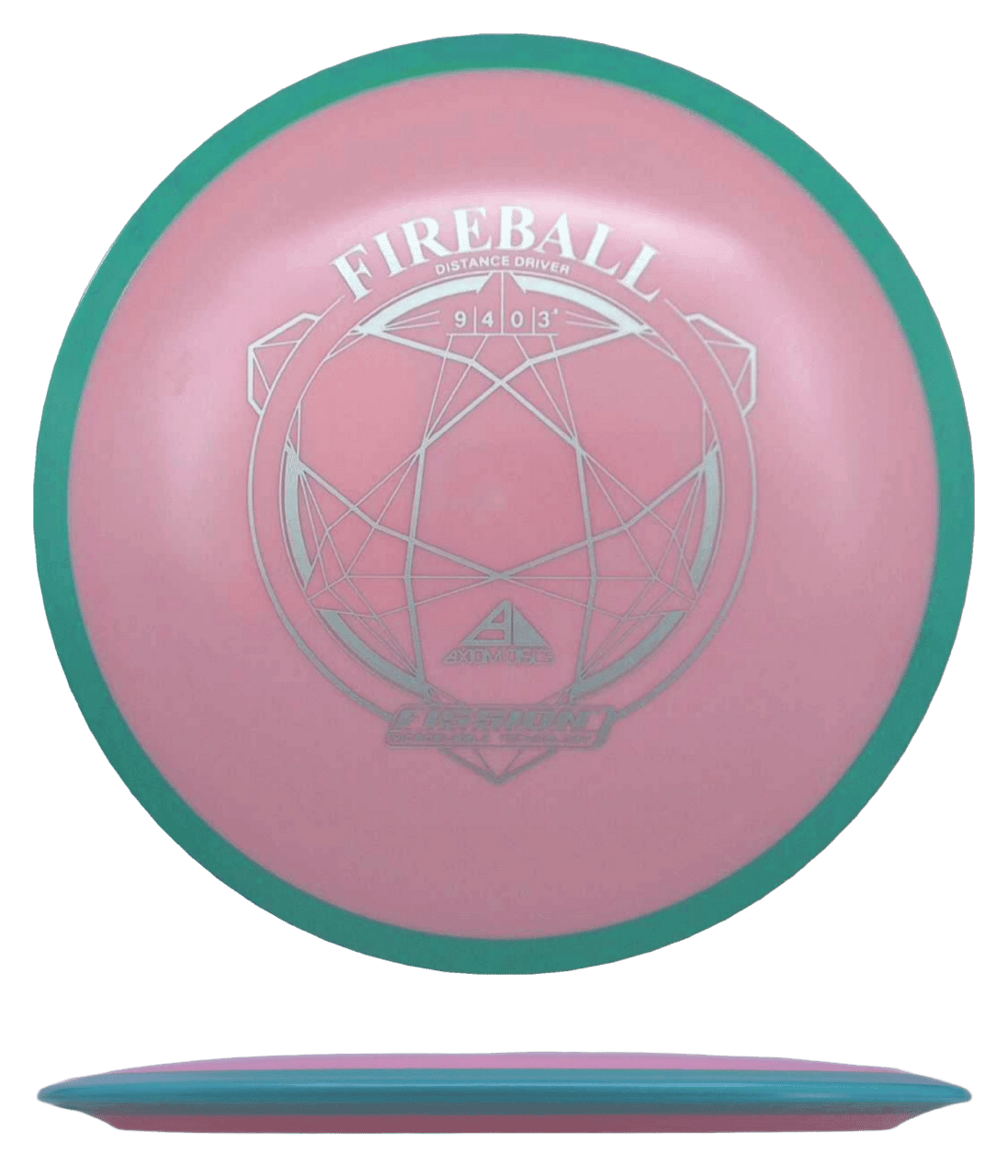 Axiom Fireball - Fission / 154g - Pink w/ Teal Rim (Silver)