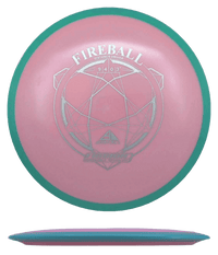 154g - Pink w/ Teal Rim (Silver) Fission Axiom Fireball - Skyline Disc Golf