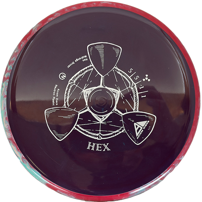 Axiom Hex Axiom Hex - Neutron / 176g - Charcoal w/ Mauve/Gray Rim (Gray) - Skyline Disc Golf