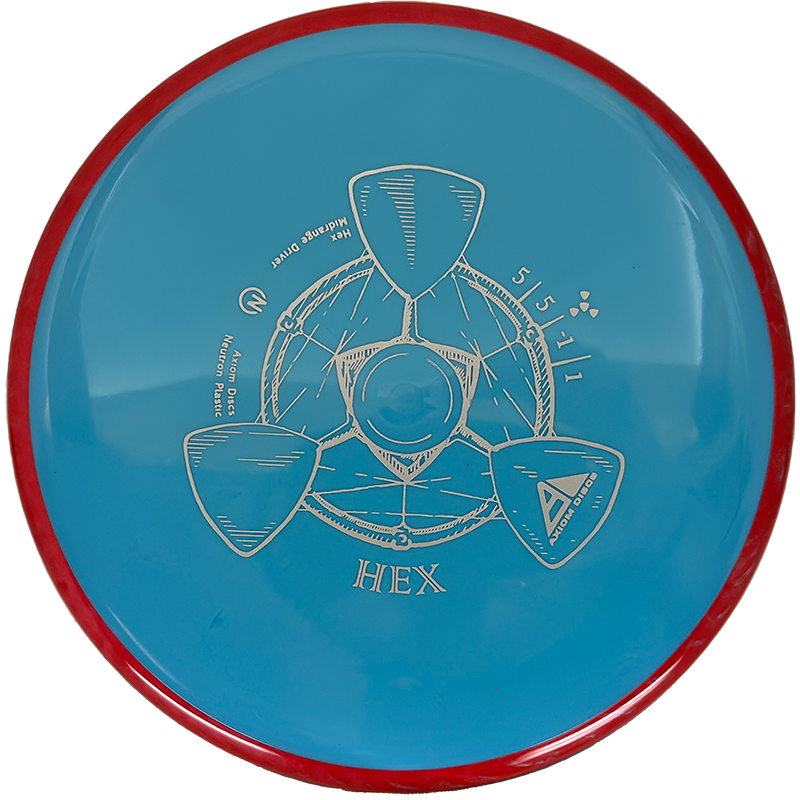 Axiom Hex Axiom Hex - Neutron / 176g - Sky Blue w/ Red Rim (Gray) - Skyline Disc Golf