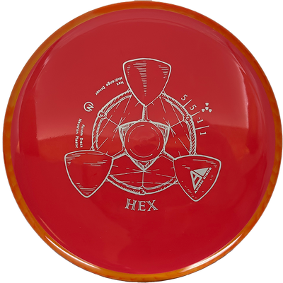 Axiom Hex Axiom Hex - Neutron / 174g - Red w/ Orange Rim (Gray) - Skyline Disc Golf