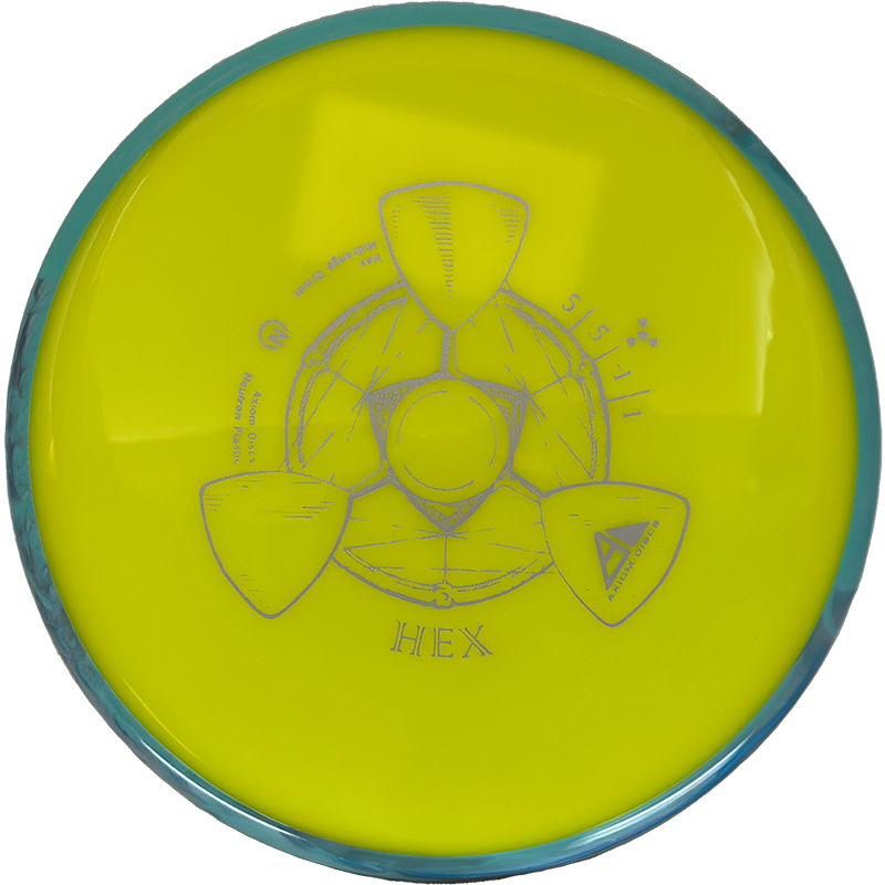 Axiom Hex Axiom Hex - Neutron / 167g - Yellow w/ Teal Rim (Gray) - Skyline Disc Golf