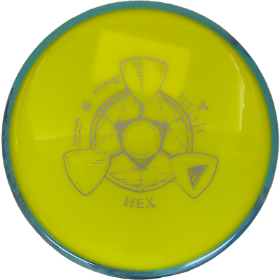 Axiom Hex Axiom Hex - Neutron / 167g - Yellow w/ Teal Rim (Gray) - Skyline Disc Golf