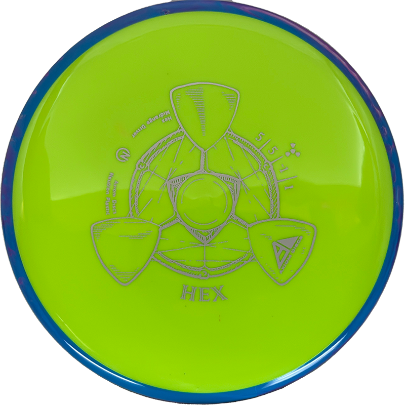 Axiom Hex Axiom Hex - Neutron / 168g - Chartreuse w/ Blue Rim (Gray) - Skyline Disc Golf