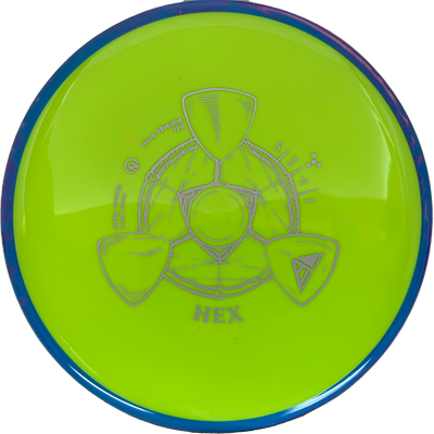 Axiom Hex Axiom Hex - Neutron / 168g - Chartreuse w/ Blue Rim (Gray) - Skyline Disc Golf