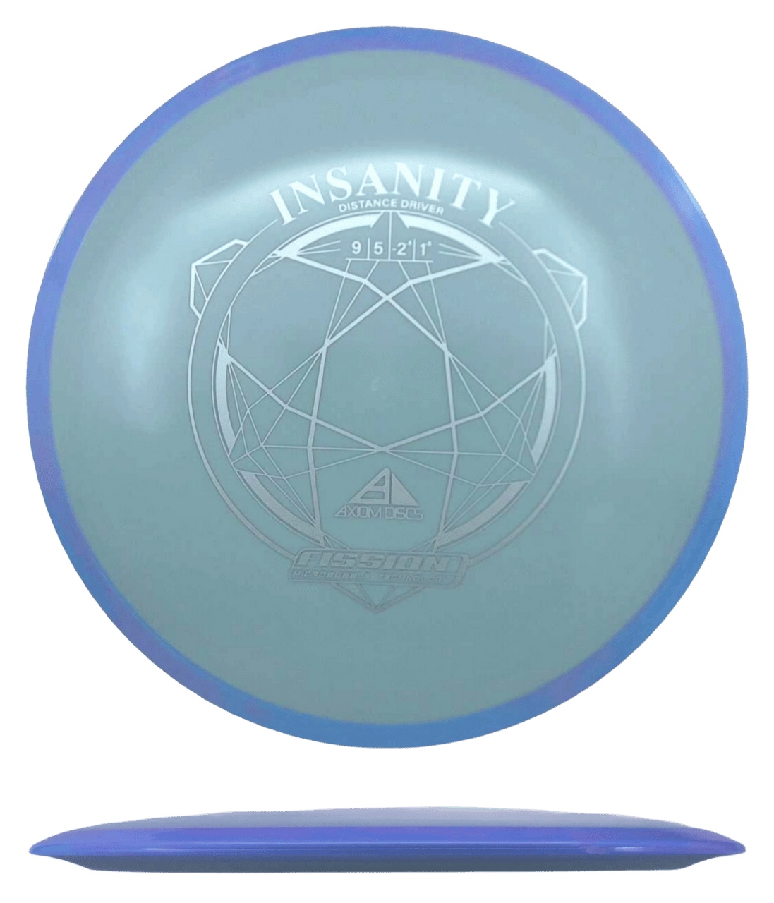 Axiom Insanity Axiom Insanity - Fisison / 149g - Gray w/ Sky Blue Rim (Silver) - Skyline Disc Golf