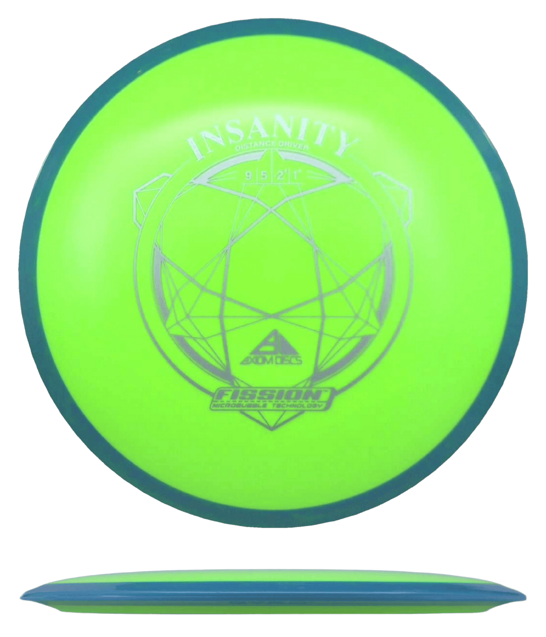 Axiom Insanity Axiom Insanity - Fisison / 160g - Chartreuse w/ Teal Green Rim (Silver) - Skyline Disc Golf