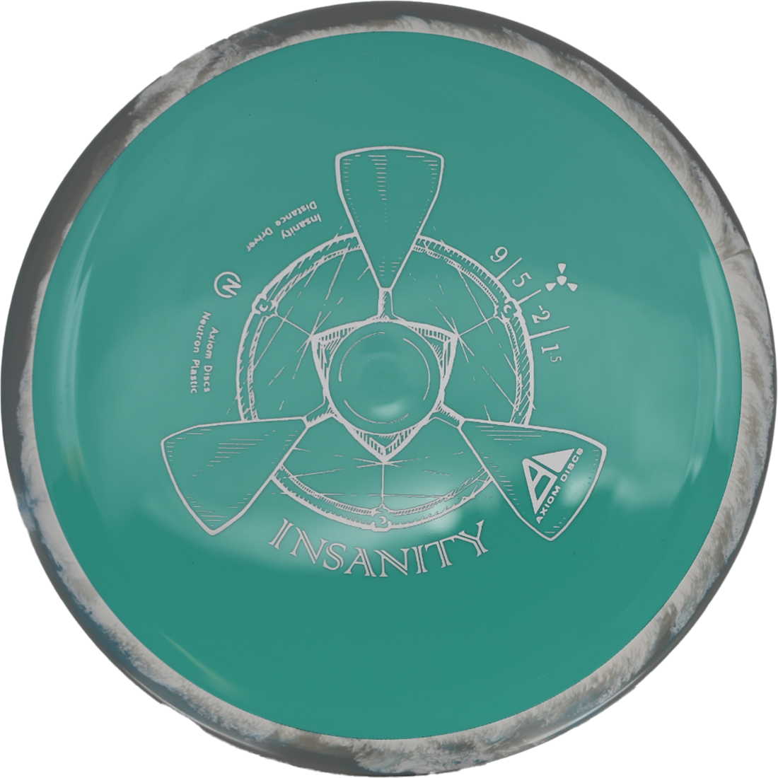 Axiom Insanity Axiom Insanity - Neutron / 174g - Mint w/ Gray Marble Rim (Gray) - Skyline Disc Golf