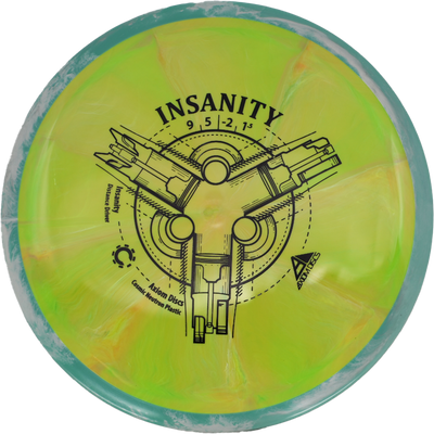 Axiom Insanity Axiom Insanity - Cosmic Neutron / 167g - Lime Green-ish Burst w/ Mint Marble Rim (Black) - Skyline Disc Golf