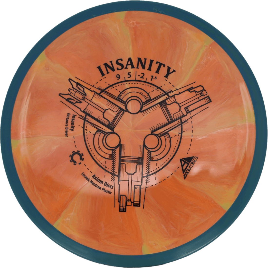 Axiom Insanity - Cosmic Neutron / 172g - Orange Melon Burst w/ Slate Blue Rim (Black)
