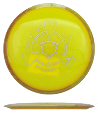 171g - Cantaloupe w/ Yellow Orange Marble Rim (Silver) Neutron Axiom Insanity - Skyline Disc Golf