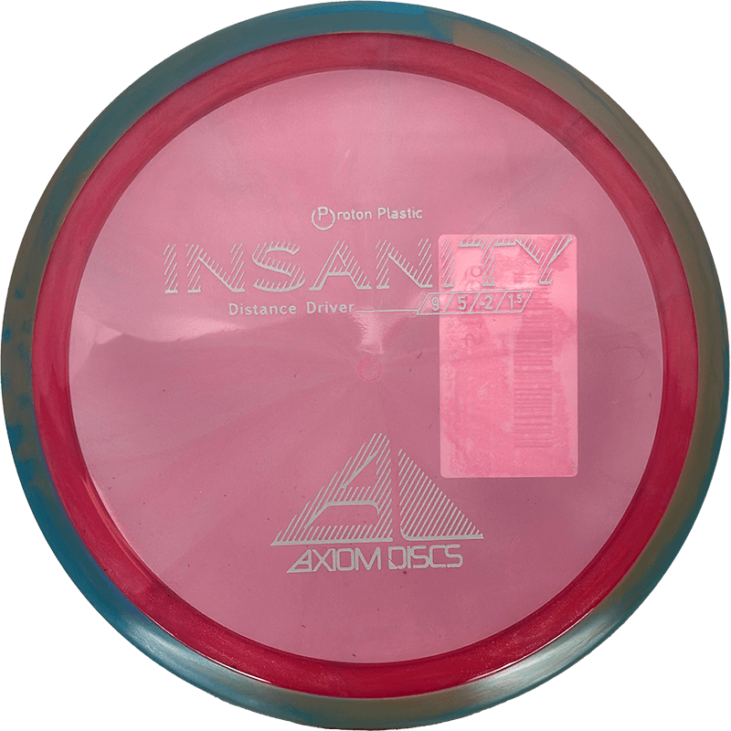 Axiom Insanity Axiom Insanity - Proton / 157g - Red w/ Blue Green/Army Green Marble Rim (Gray) - Skyline Disc Golf