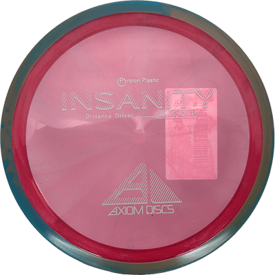 Axiom Insanity Axiom Insanity - Proton / 157g - Red w/ Blue Green/Army Green Marble Rim (Gray) - Skyline Disc Golf