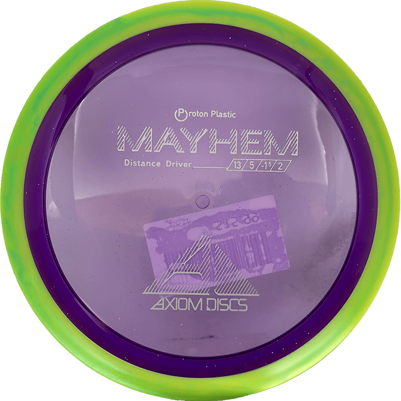 Axiom Mayhem Axiom Mayhem - Proton / 171g - Purple w/ Lime Rim (Gray) - Skyline Disc Golf