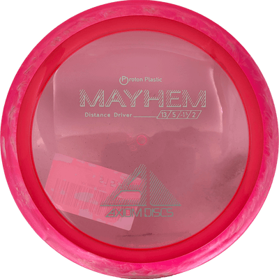 Axiom Mayhem Axiom Mayhem - Proton / 167g - Hot Pink w/ Hot Pink Marble Rim (Gray) - Skyline Disc Golf