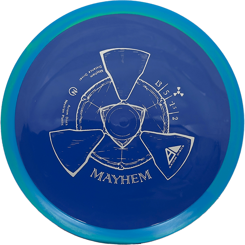 Axiom Mayhem Axiom Mayhem - Neutron / 166g - Blue w/ Sky Blue Marble Rim (Gray) - Skyline Disc Golf