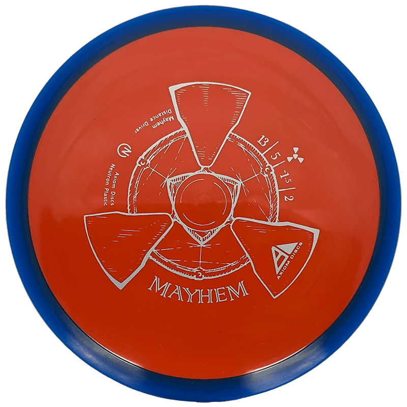 Axiom Mayhem - Neutron / 172g - Orange w/ Blue Rim (Gray)