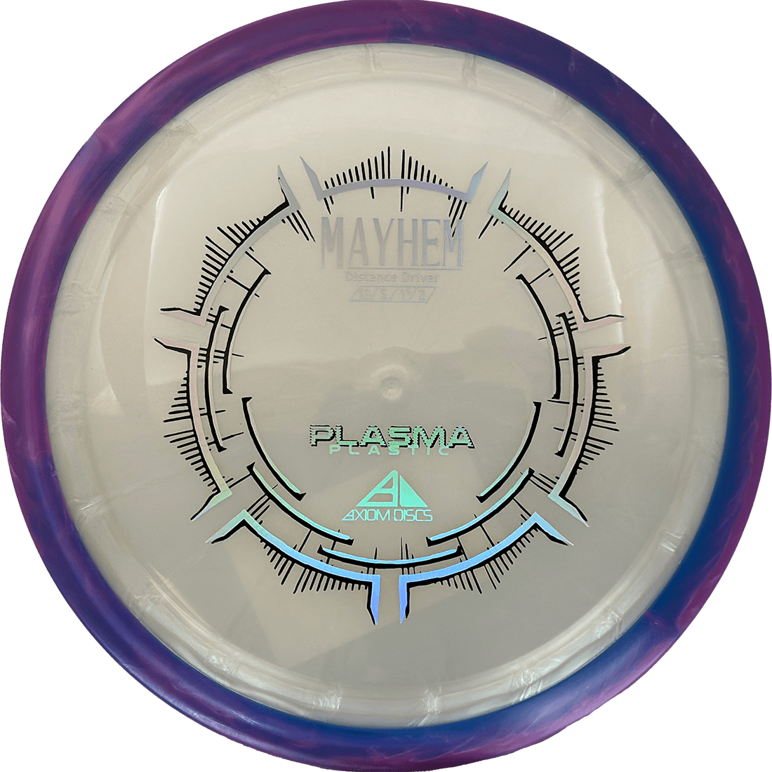 Axiom Mayhem Axiom Mayhem - Plasma / 172g - Pearl w/ Purple/Blue Marble Rim (Chrome) - Skyline Disc Golf