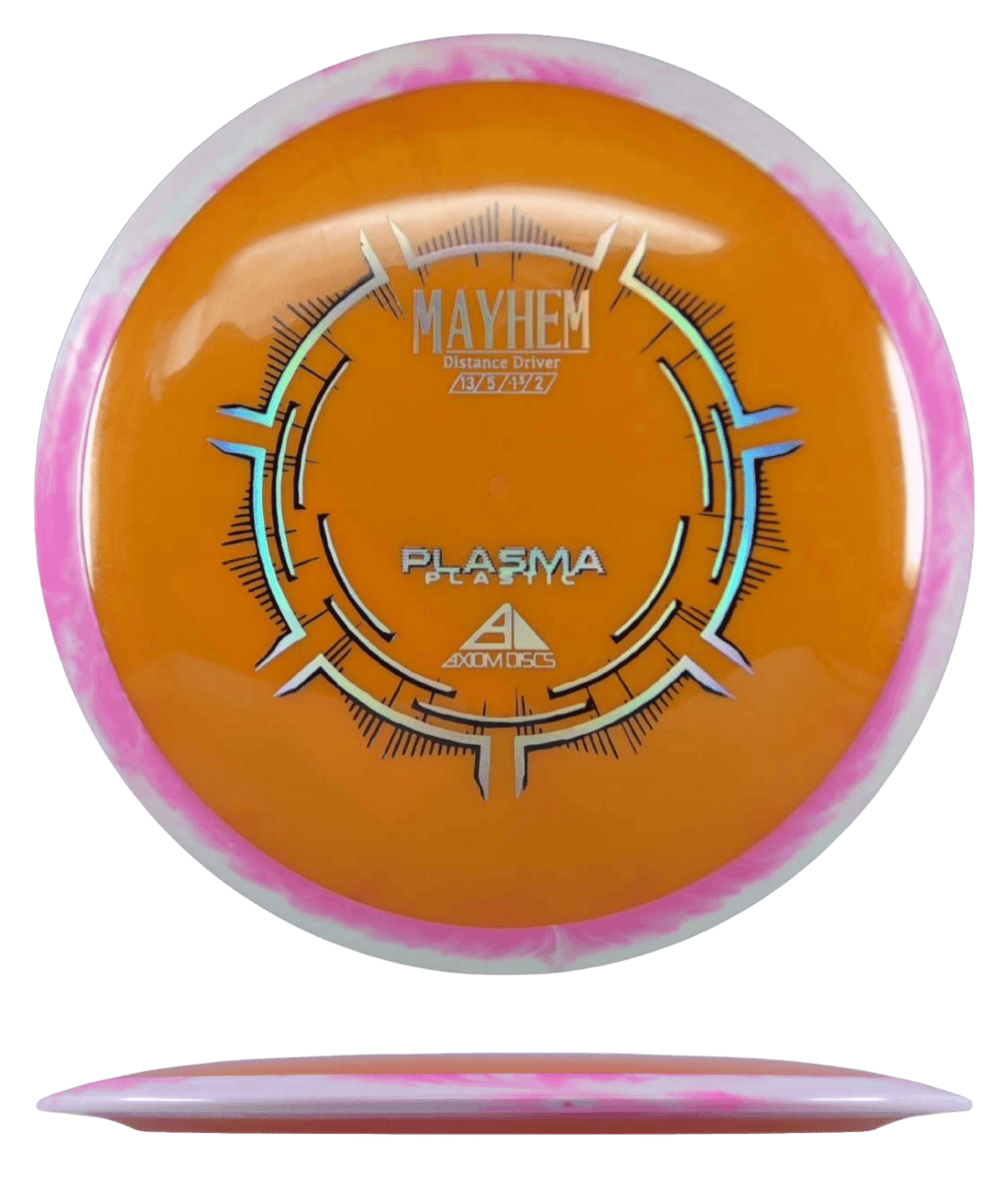 Axiom Mayhem Axiom Mayhem - Plasma / 174g - Orange w/ Hot Pink/White Rim (Chrome) - Skyline Disc Golf