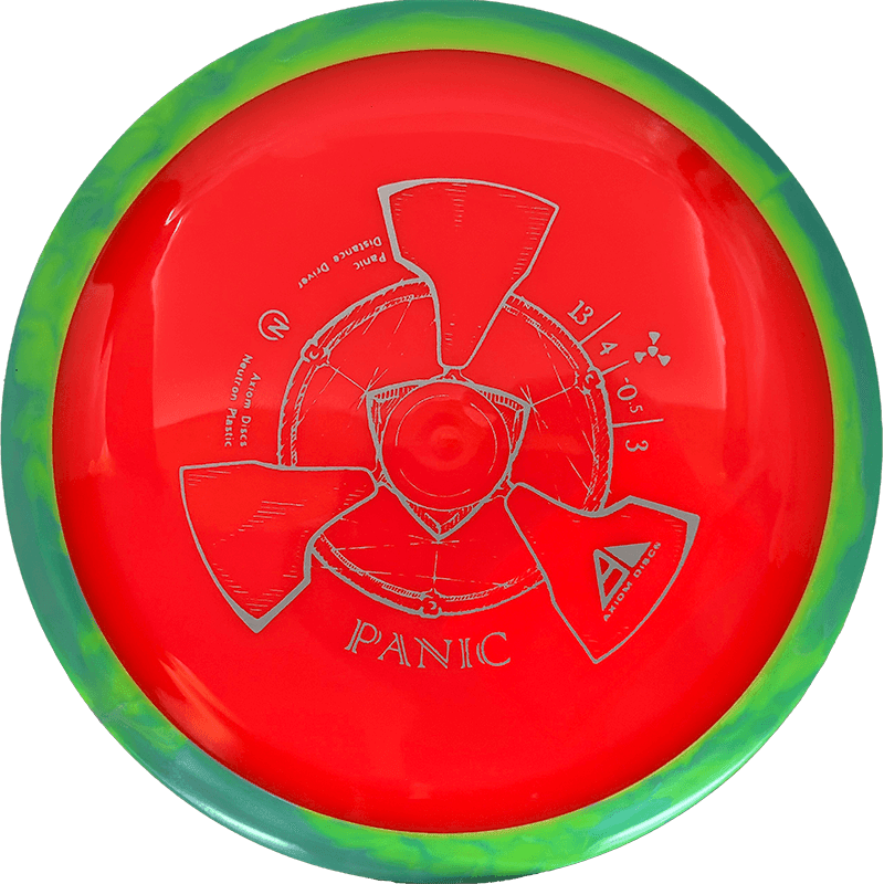 Axiom Panic - Neutron / 171g - Orange w/ Lemon Lime Marble Rim (Gray) - Skyline Disc Golf