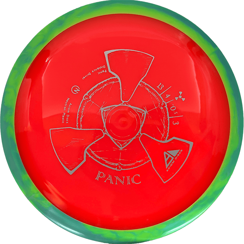 Axiom Panic Axiom Panic - Neutron / 171g - Orange w/ Lemon Lime Marble Rim (Gray) - Skyline Disc Golf