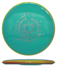 169g - Teal w/ Yellow/Orange Marble Rim (Silver) Neutron Axiom Paradox - Skyline Disc Golf