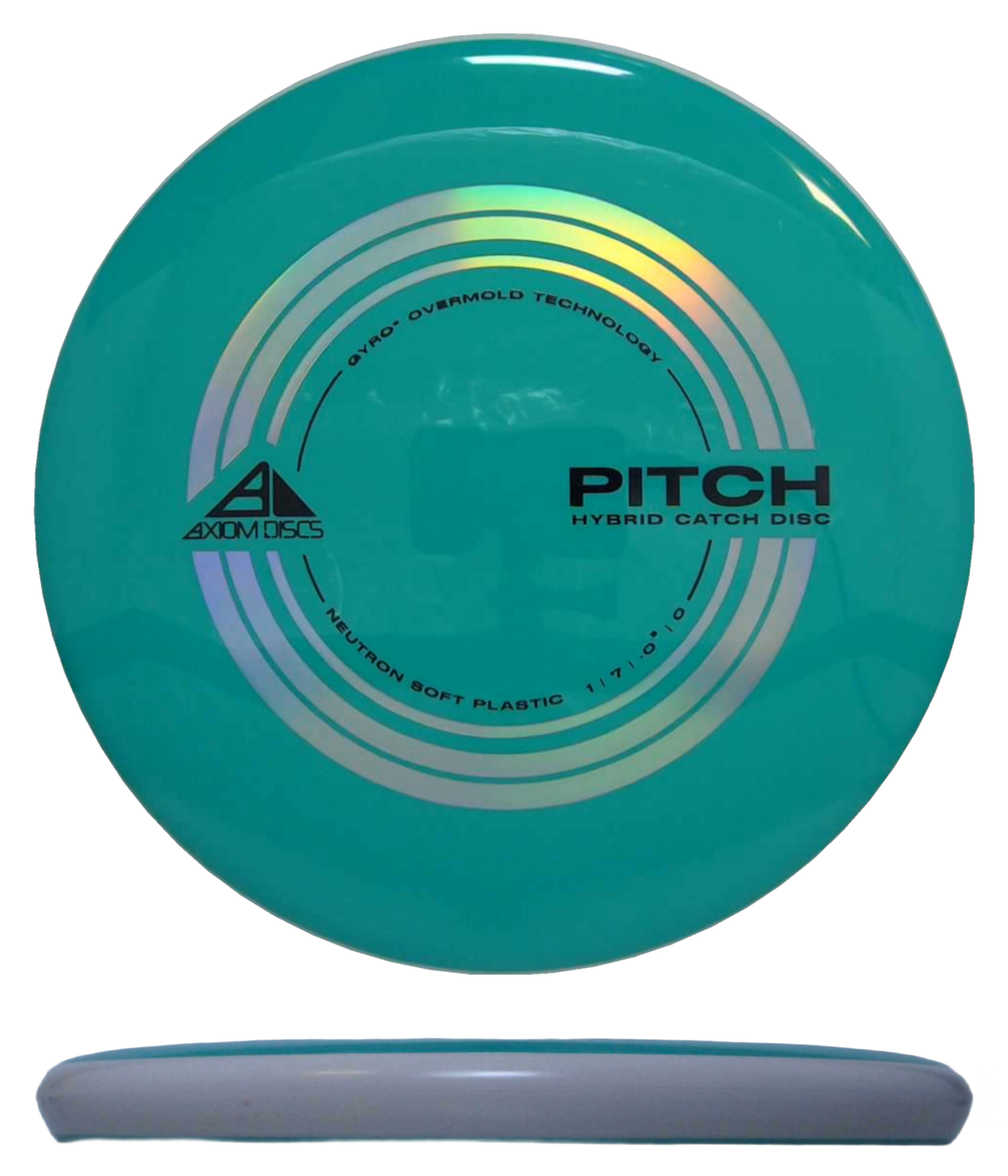 Axiom Pitch - Neutron / 157g - Teal w/ White Rim (Silver) - Skyline Disc Golf