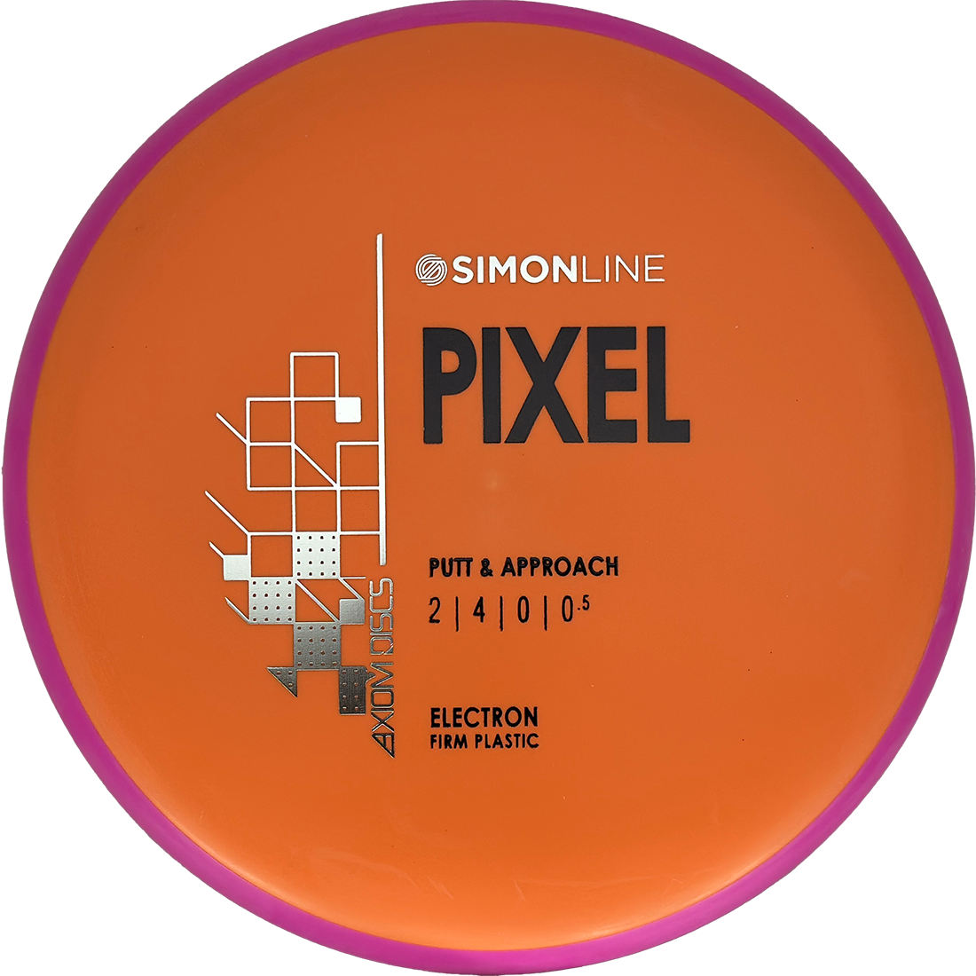 Axiom Pixel Axiom Pixel - Electron Firm / 166g - Orange w/ Magenta Rim (Black/Silver) - Skyline Disc Golf