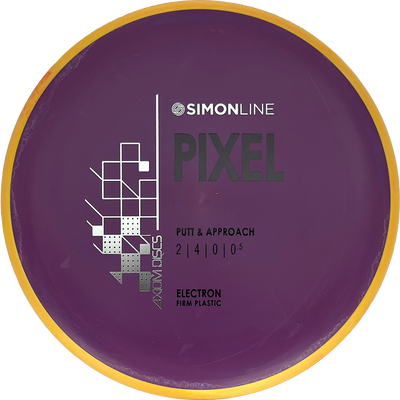 Axiom Pixel Axiom Pixel - Electron Firm / 169g - Deep Purple w/ Yellow Orange Rim (Black/Silver) - Skyline Disc Golf